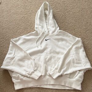 Nike Women's White Hoodie Sweatshirt